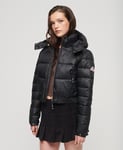 Superdry Womens Crop Hooded Fuji Jacket coat UK Size L  14