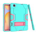 Samsung Galaxy Tab S6 Lite Case 2022/2020 Model SM-P610/P613/P615/P619, High Performance Shock Seal Protection with Stand for Tab S6 Lite 10.4 Inch Green + Rose