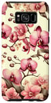 Coque pour Galaxy S8+ Élégante fleur d'orchidée rose florale