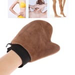Brown Reusable Body Self Applicator Tanning Gloves Cream Lotion Fingerless