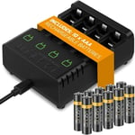 Venom Rechargeable AAA Batteries plus Charging Dock - Charger 10-Pack 