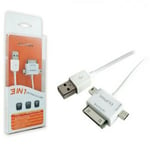 USB Charging Cable Charger Data Lead For iPhone 4, 4S, 3G, 3GS, iPod, iPad 3 2 1