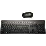 HP Slim Wireless Keyboard and Mouse Set QWERTZ International Layout Black 