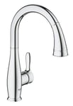 GROHE single lever kitchen mixer Parkfield pull-out spray chrome - 30215