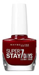 Maybelline New York – Vernis à Ongles Professionnel – Technologie Gel – Super Stay 7 Days – Teinte : Rouge Laque (501)