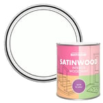 Rust-Oleum White Satinwood Interior Wood Paint - Chalk White 750ml