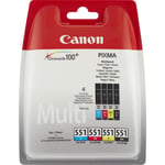Canon CLI-551 Inkjet Cartridge 4 Ink Cartridges PIXMA iP7250/MG5450/MG6350/MX725