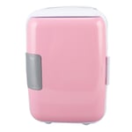 (Pink) Mini Car Fridge Car Fridge 4 Liters Durable ABS Cosmetic Storage