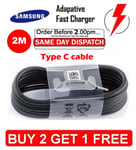 2M Fast Charger USB Data Cable For Samsung Galaxy S8, S9, Plus, Note 8, A8 A5 A7