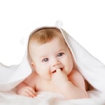 Cotton Creed Baby Hooded Towel - 100% Cotton White Hooded Towel with Ears Super Soft Zero Twist, 75cm x 75cm
