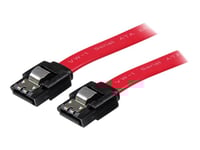 Startech.Com Latching Sata Cable - Sata-Kabel - Serial Ata 150/300/600 - Sata (R) Till Sata (R) - 15 Cm - Sprintlåsning - Röd - För P/N: 10P6g-Pcie-Sata-Card, 2P6g-Pcie-Sata-Card, 4P6g-Pcie-Sata-Card, 6P6g-Pcie-Sata-Card