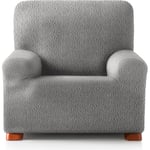 ECOMMERC3 Housse de canapé 1 Place bi-élastique, Tissu Super élastique - Housse de canapé Gris Clair Respirante et réglable avec mousses de Fixation et élastiques