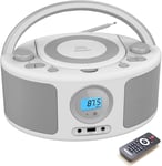 WISCENT CD Radio Portable CD Player Boombox with Bluetooth,FM Radio,CD-MP3/CD-R