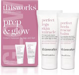 This Works Prep and Glow Gift Set - Travel Size Kit with Perfect Legs Skin... 