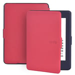 BUHUOJIANGWU E-book protective cover Case For Kindle Paperwhite 1 2 3 2015 2017 5th 6th 7th Generation DP75SDI Smart PU Cover Extra Slim Auto Wake Up Sleep sleep/wake function (Color : Red)