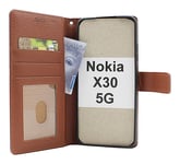New Standcase Wallet Nokia X30 5G (Brun)