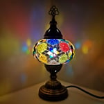 (20 Variations) World Home Living CE Approved Handmade Bronze Turkish Moroccan Arabian Eastern Bohemian Tiffany Style Bedside Glass Mosaic Beautiful Table Desk Lamp Lamps Light (6)