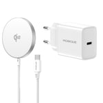 Samsung Galaxy Z Fold 7 Qi2 Magnetisk laddare och väggadapter
