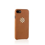 Axpasia Coque pour iPhone 8 (4,7") avec Logo doré [Mince] Fabriquée en Italie pour iPhone 6, 6 Plus, 7, 7 Plus, 8, 8 Plus, X, Cuir véritable, [Anti-Rayures] Charge sans Fil