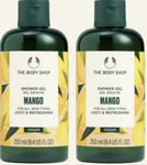 The Body Shop Vegan Mango Shower Gel 250Ml Twin Pack (New)
