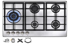 Phoenix PS-901LT Gas Hob Gas Cooker 5 Lamps Stainless Steel Propane/Gas, H-Gas