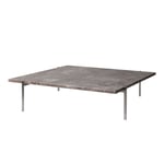 Fritz Hansen - PK61A, Gråbrun marmor, Mattslipad - Soffbord - Poul Kjærholm - Grå - Metall/Sten