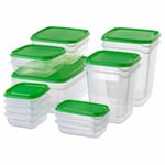 IKEA New PRUTA Food Container Storage Set of 17 Transparent Freezer Safe UK Sell