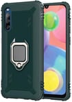 PIXFAB For Sony Xperia L4 Case, Slim Gel Rubber Shock Proof Phone Cover, Magnetic Ring [Kickstand] With [360 Rotation] With Tempered Glass For Sony Xperia L4 (6.2") - Green