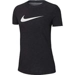 Nike Women Dri-FIT T-shirt - Black/Heather/White, X-Large