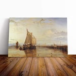 Big Box Art Canvas Print Wall Art Joseph Mallord William Turner The Dort Packet Boat | Mounted & Stretched Box Frame Picture | Home Decor for Kitchen, Living Room, Bedroom, Multi-Colour, 24x16 Inch