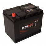 SKANBATT Fritidsbatteri 12V 80AH 600CCA (256x174x205/225mm) +venstre