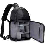 S-ZONE Camera Sling Bag DSLR Chest Backpack Case with Tripod Holder for Photographers