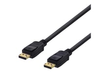 DELTACO DP-1005D - DisplayPort kabel - DisplayPort til DisplayPort - 50 cm