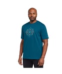 Peter Storm Mens Linear Compass T-Shirt, Camping Accessories, Clothing - Blue - Size 2XL