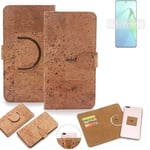 360° wallet case cork cover for Oppo Reno8 Pro+ case bag