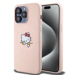 Hello Kitty iPhone 15 Pro Max Kuori Debossed Logo MagSafe Vaaleanpunainen