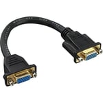 InLine Câble Adaptateur 17302 G 15 Broches VGA Femelle vers Femelle encastrable Contacts plaqués Or 0,2 m