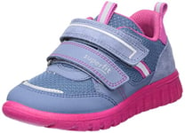 Superfit Boy's Girl's Sport7 Mini Sneaker, Blue Pink 8020, 3.5 UK Child