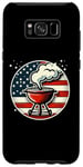 Coque pour Galaxy S8+ Barbecue vintage patriotique avec drapeau américain