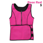 Body Shaper Waist Trainer Stomach Shapewear Rose Red S
