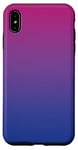 Coque pour iPhone XS Max Dégradé Ombre Bisexuel Pride Drapeau Rose Violet Bleu Rayures