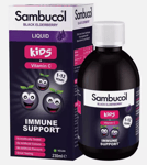 Sambucol Black Elderberry Kids 230ml Liquid Vitamin C Immune Support childrens