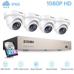 ZOSI 1080P HD CCTV CAMERA SECURITY SYSTEM KIT 8CH DVR IR Night WITH HARD DRIVE