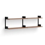 New Works - New Works Chamber Shelf 45 - Walnut/Black - Hyllor och hyllsystem - Knut Bendik Humlevik - Träfärgad,Svart - Trä