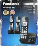 PANASONIC KX-TGC463EB 3 Cordless Phones Triple Handsets Nuisance Call Blocker