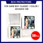 50 Pcs - Manchon De Protection Pour Jeu Boy Classic Color Advance, Boîtier En Plastique Transparent, Sur Mesure, Version Non Japonaise