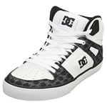DC Shoes Pure High-top Wc Mens White Black Skate Trainers - 8 UK