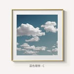 Ami0707 Seascape Sky Sea landscape Clouds Canvas Painting Poster Print HD Modern Wall Art Pictures For Living Room home deco 50x50cm(Noframe) BlueC