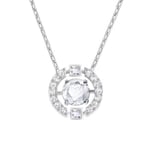 Swarovski smykke Sparkling Dance necklace Round cut, White, Rhodium plated - 5286137