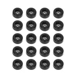 Set of 20 x rubber feet 25 x 11 mm Black, anti-slip - Adam Hall Hardware